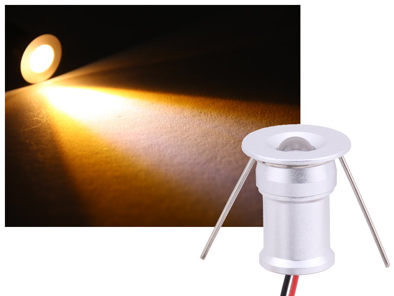 Slim LED-Leuchte Mini, stoßfest, ohne Schalter, IP67, 12V, 2,4W, 230m